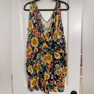 Maurice’s Size XL Sunflower Floral Romper NWOT